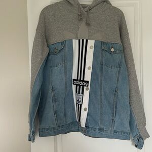 ADIDAS mix media oversized hoodie